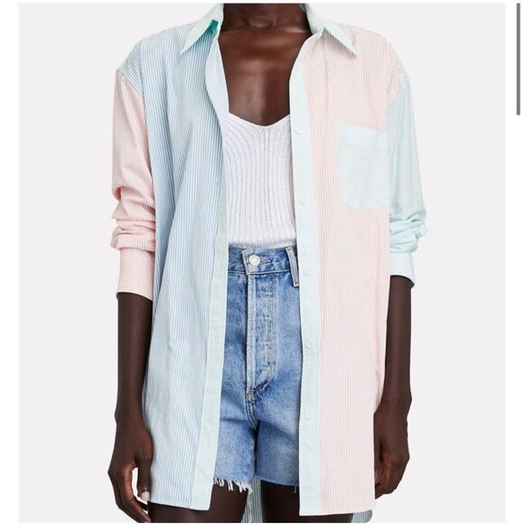 Solid & Striped Oxford tunic mixed stripe XS - Picture 3 of 9